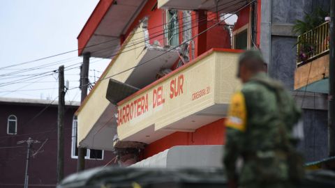 Edificios destruidos por el sismo en municipio de Matías Romero, en Oaxaca.