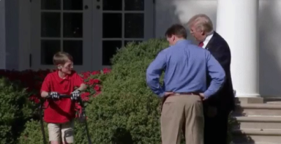 Niño de Virginia cumple sueño de cortar césped de la Casa Blanca - La
