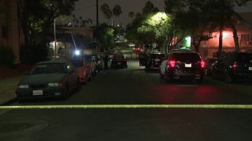 Agentes del LAPD acordonaron la escena del crimen el día del suceso.