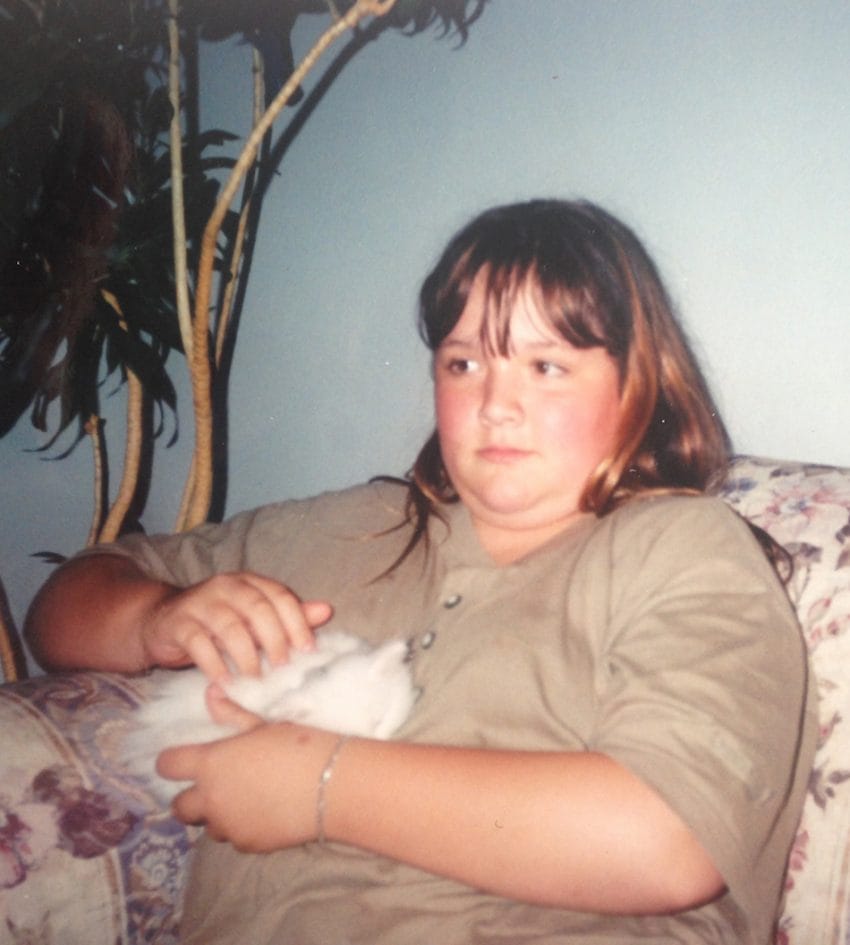 Ella llegó a pesar casi 200 libras con tan solo 13 años.