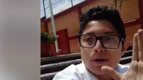 Kevin Miranda, estudiante de secuendaria en la Ciudad de México
