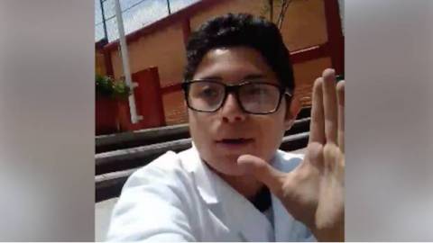 Kevin Miranda, estudiante de secuendaria en la Ciudad de México