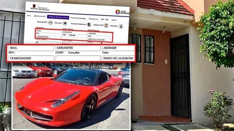 Registra auto de lujo con domicilio en vivienda de interés social