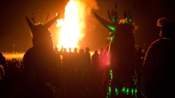 La quema de la réplica de un hombre le da el título al festival Burning Man.