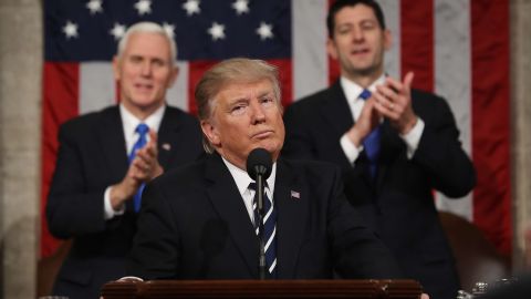 El presidente Trump en el Congreso.