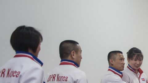 Dennis Rodman durante uno de sus viajes a Corea del Norte.  WON-JIN/AFP/Getty Images