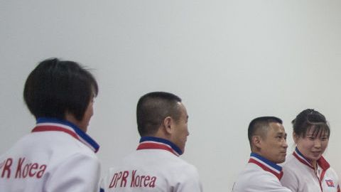 Dennis Rodman durante uno de sus viajes a Corea del Norte.  WON-JIN/AFP/Getty Images