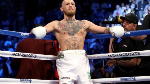 Imagen de archivo de Conor McGregor, durante su pelea con Floyd Mayweather