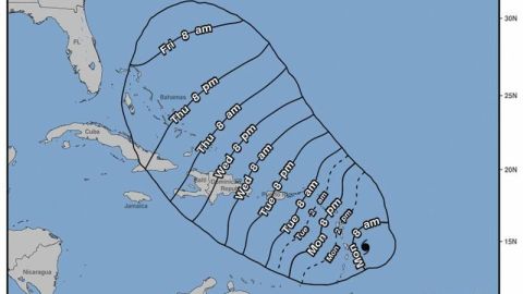 La trayectoria y alcance del huracán María