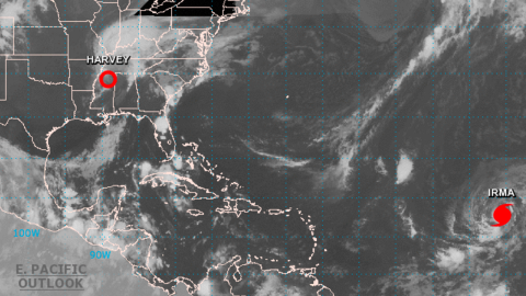 Irma ha ganado fuerza en las úlitmas horas elevándose a categoría 3