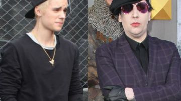 Justin Bieber y Marilyn Manson.