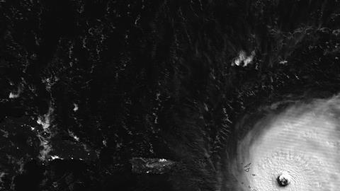 El vórtice de Irma en el Caribe