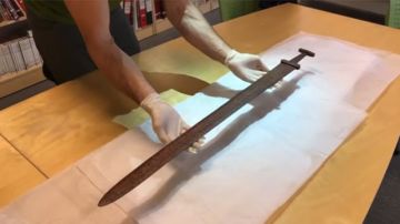 Espada vikinga de hace más de 1000 años.
