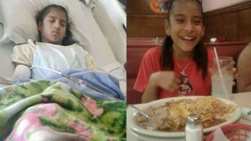 Rosa María Hernández, de diez años, sufre parálisis cerebral