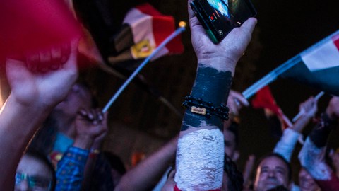 Aficionados de Egpto celebran la clasificación al Mundial de Rusia 2018