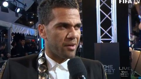 Dani Alves en los premios The Best.