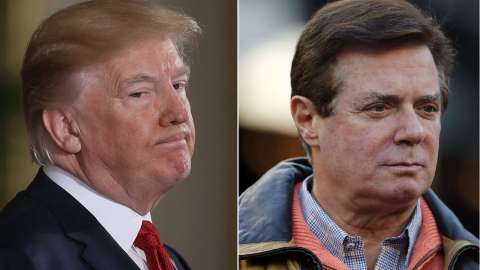El presidente Donald Trump y su exjefe de campaña, Paul Manafort