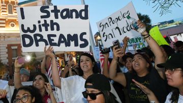 Hundreds Join "Defend DACA" March In Las Vegas