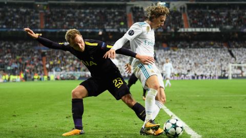 Christian Eriksen y Luka Modric. Laurence Griffiths/Getty Images
