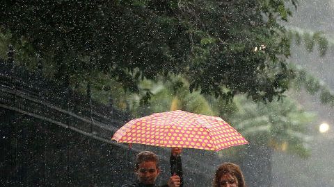Las lluvias de Nate en Nueva Orleans, Louisiana.