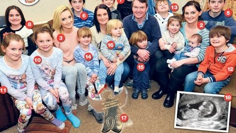 La familia más grande de Inglaterra espera a su hijo número 17.