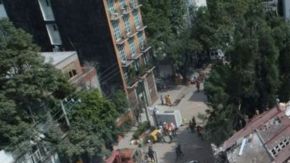 Edificios derrumbados por sismo en México. Getty