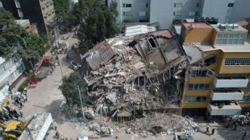 Edificios derrumbados por sismo en México. Getty