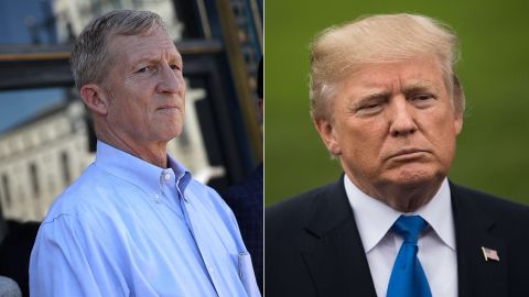 El presidente Trump llamó "loco" al multimillonario Tom Steyer.