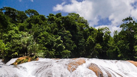 El cauce de la cascada se ha visto disminuido en un 80 por ciento. Foto: Especial