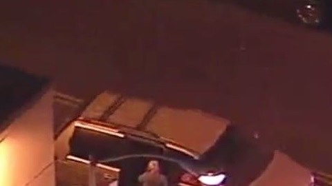 Dos de los vehículos involucrados, en la escena del accidente.