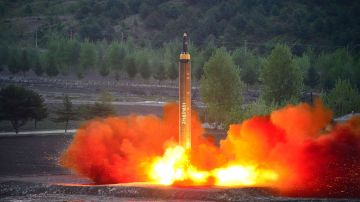 Una de las pruebas de Corea del Norte,  el 14 de mayo de 2017.