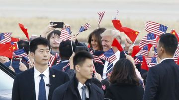 La pareja presidencial arribó a China.