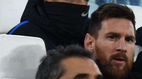 Messi fue suplente contra Juventus.  FILIPPO MONTEFORTE/AFP/Getty Images