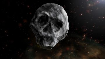 El asteroide 2015 TB14 semeja a un cráneo humano.