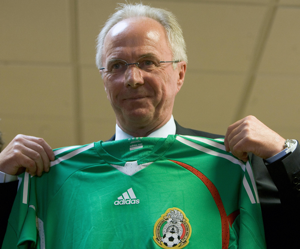 Sven-Göran Eriksson dirigió a la selección mexicana entre 2007 y 2009