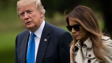 President Trump And first lady Melania Arrive Back At The White House After Visiting Secret Service Training Facility