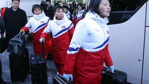 Las jugadoras de Corea del Norte. EFE