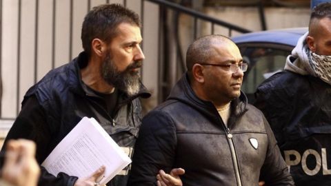 La policía arrestó a Carmine Spada, uno de los jefes de la mafia italiana, cerca de Roma a principios de este mes.