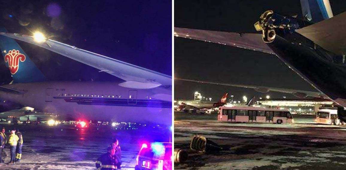 ¡Caos en el JFK! Choque de aviones provoca retrasos insoportables La