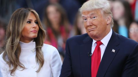 Melania Trump y Donald Trump.