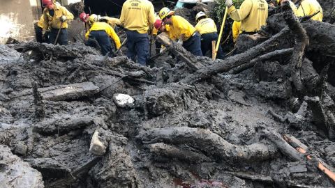 Rescatistas siguen trabajando en labores de búsqueda y rescate de personas atrapadas en edificios inundados.