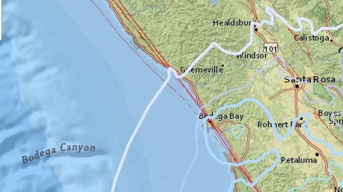 La estrella señala el epicentro del sismo.