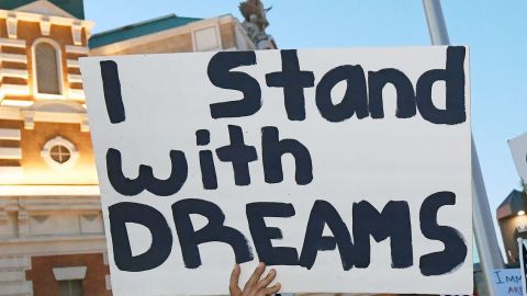 Hundreds Join "Defend DACA" March In Las Vegas