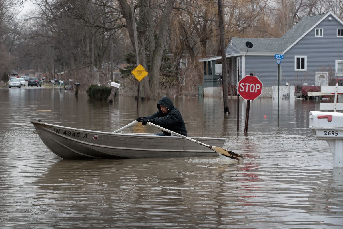 Inundaciones en Estados Unidos el río Mississippi se desborda desde