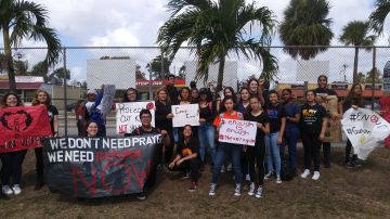 Estudiantes de Hialeah (Florida) se sumaron a las protestas contra las armas. Foto: proporcionada