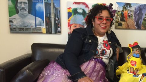 La Marisoul, vocalista de La Santa Cecilia en el 'Facebook Live' de La Opinión.