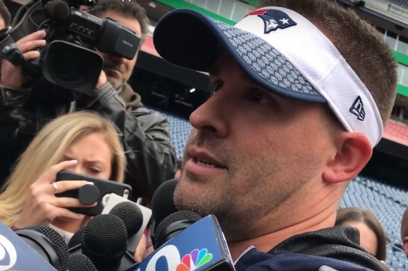 El coordinador ofensivo de los New England Patriots, Josh McDaniels.