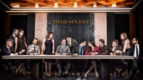 El elenco de la telenovela "Por amar sin ley"