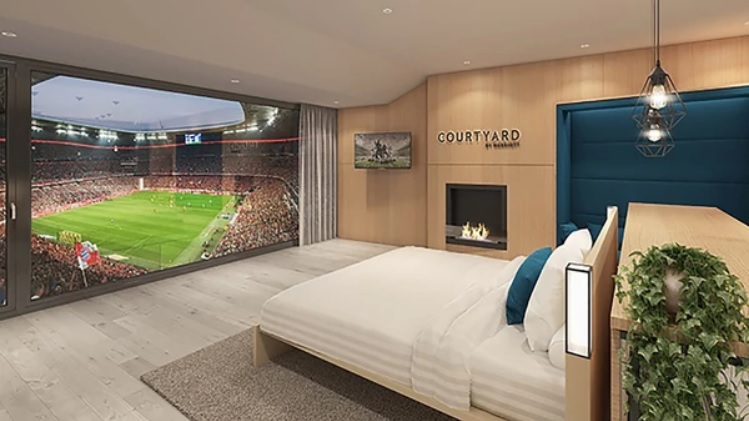 Así será la suite del Hotel Marriott en el Allianz Arena