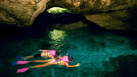 Xcaret, un atractivo en la Península de Yucatán.